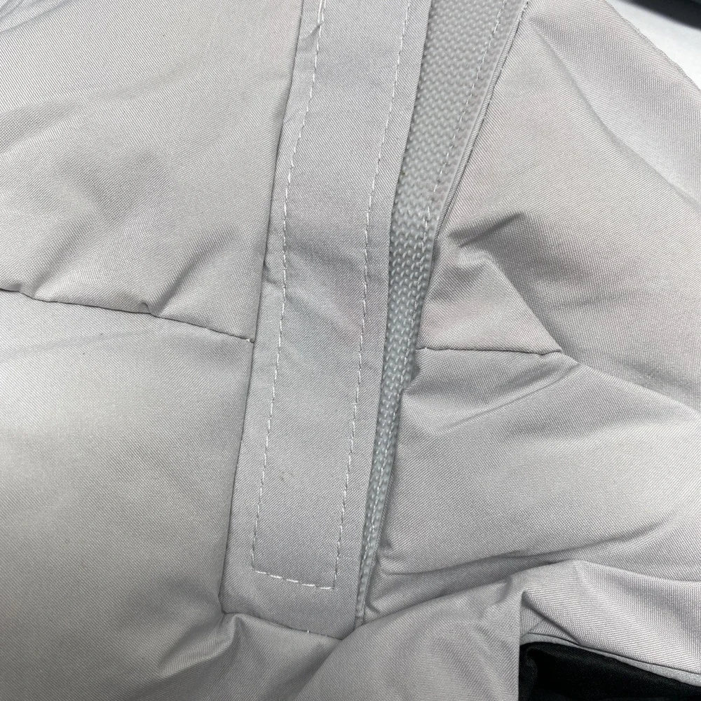 Silver Paw Dog Coat LARGE Light Gray Puffer Jacket Vest Quilted Insulated Warm